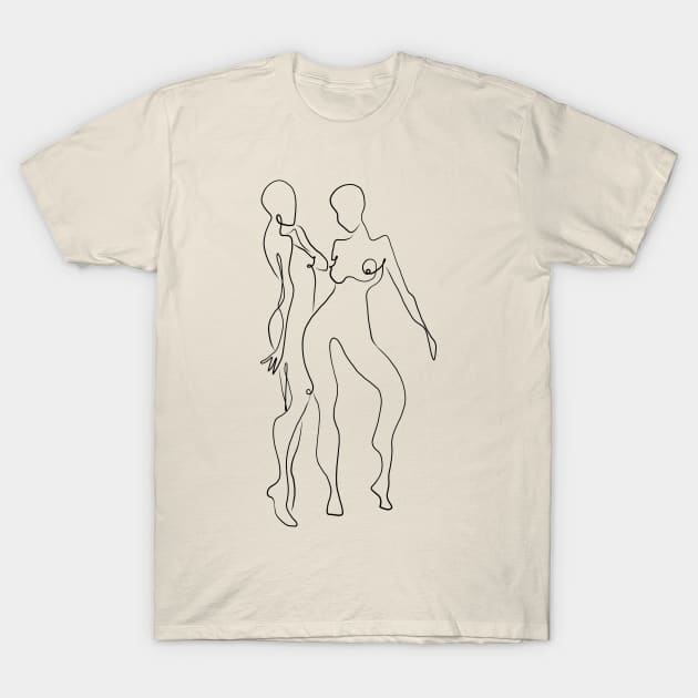 Gemini Celestial Line Art T-Shirt by GLG